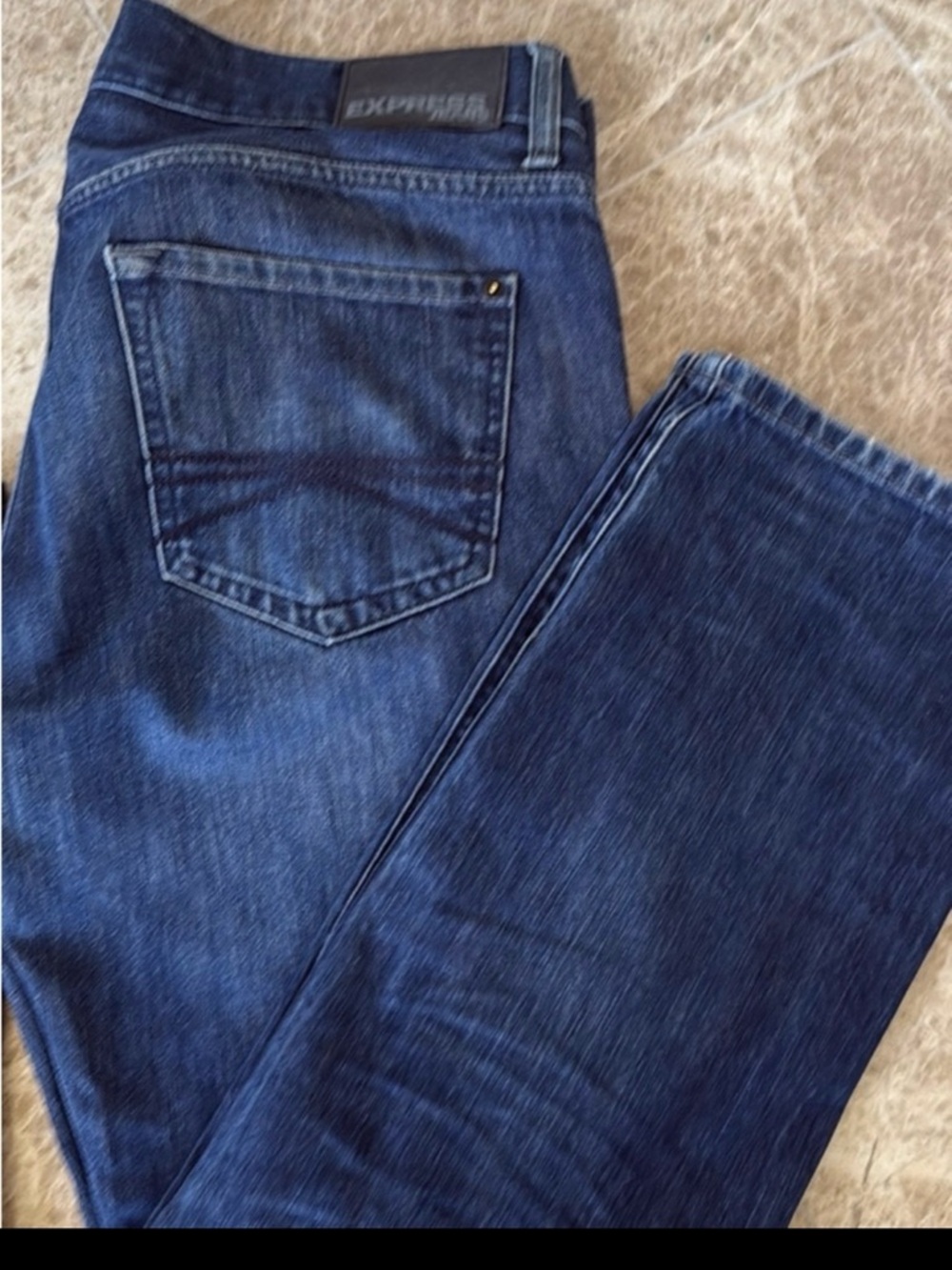 Express Dark Blue Denim Jeans - relaxed Fit size 33”